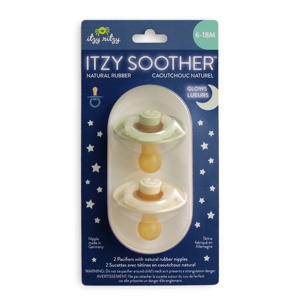 Itzy Soother™ Natural Rubber Paci Sets | Pink Bow