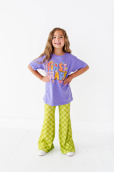 Wide Leg Pants| Green Apple Check
