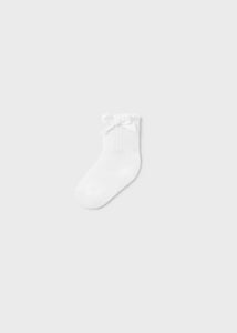 Openwork Sock w/ Bow | White