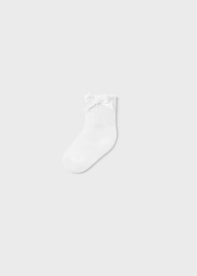 Openwork Sock w/ Bow | White