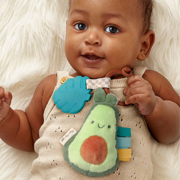 Itzy Pal™ Plush + Teether: Strawberry