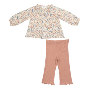 Little Hippie Blouse & Legging Set | Western Floral