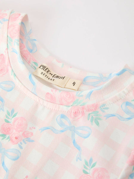 PREORDER ETA 7/17 | Scallop Hem Short Set | Bow Floral