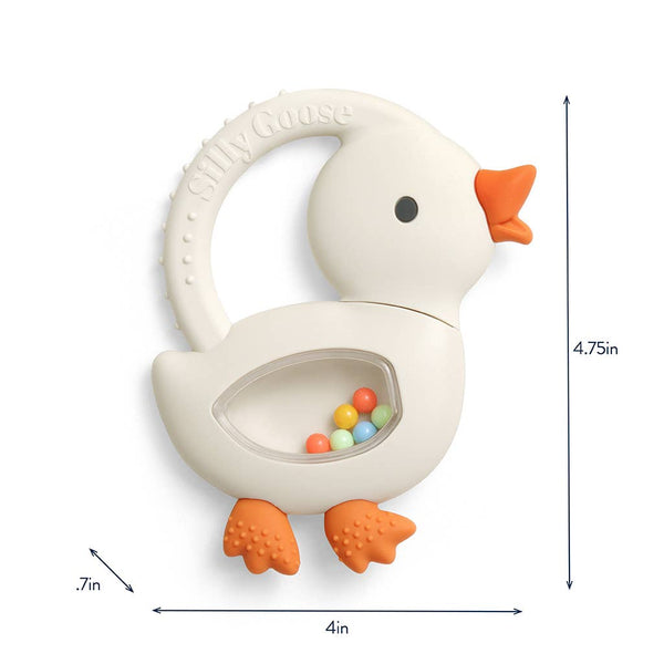 Bitzy Shake™ - Silicone Teether with Rattle | Goose
