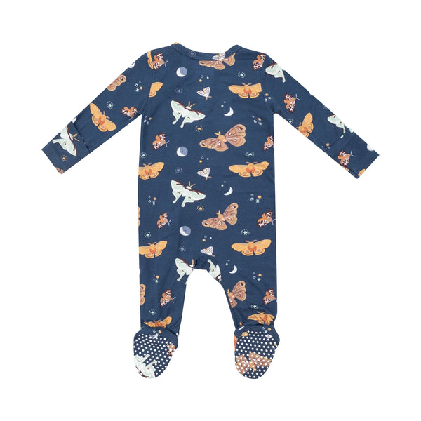 Newborn 2-Way Zipper Footie | Moths