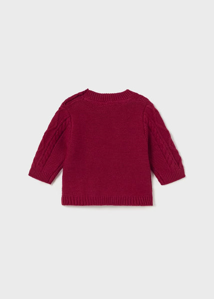 Braided Knit Sweater | Cherry