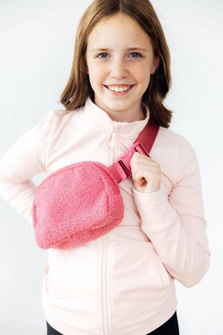 Fleece Belt Bag | Pink