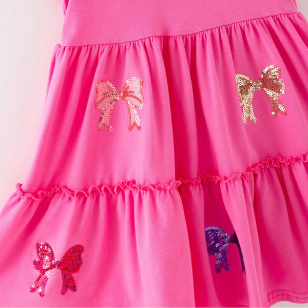 Coquette Bow Sequin Dress