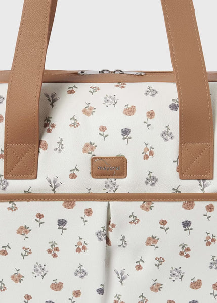 Floral Printed Diaper Bag | Cream Floral