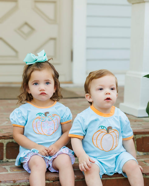 Pumpkin Patch Petals Appliqué Bloomer Set