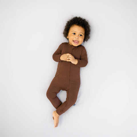 Zip Romper | Chestnut