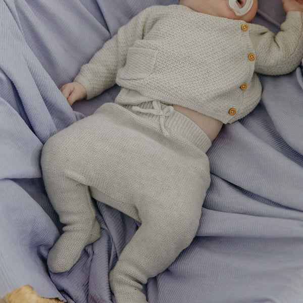 Rib Knit Swaddle Blanket | Periwinkle