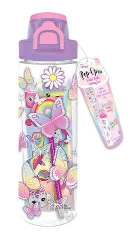 Pop-Open Water Bottle Writing Fun, Tie Dye Butterfly