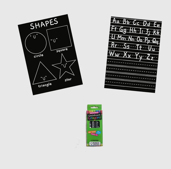 Reusable Coloring Mini Mat Kit | Letters & Shapes