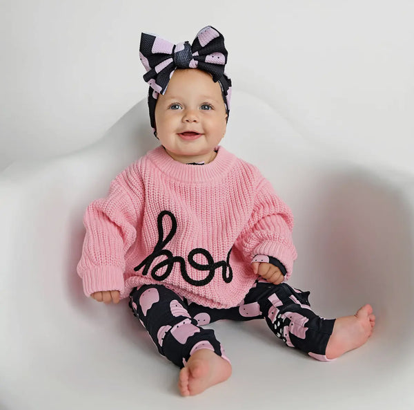 Boo Oversized Sweater | Pink