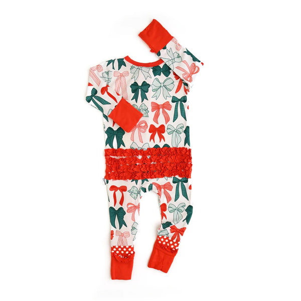 Belle Bows Ruffle Zip