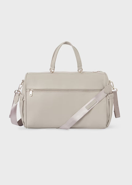 Ruffle Detailed Diaper/Overnight Bag | Taupe