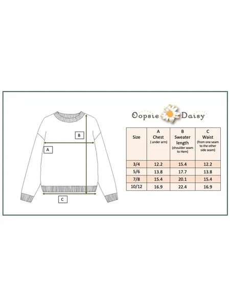 Kids Cream Ivory Rainbow Crew Neck Fall Winter Sweater