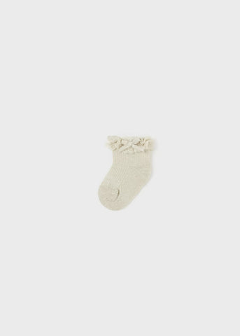 Lace Top Socks | Champagne