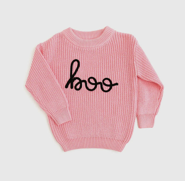 Boo Oversized Sweater | Pink
