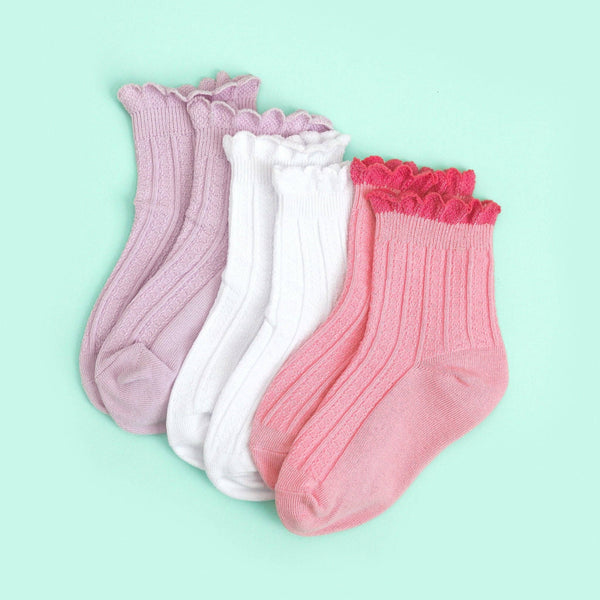 Frill Midi Socks | Lilac