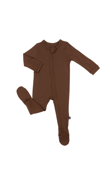 Zip Footie | Chestnut