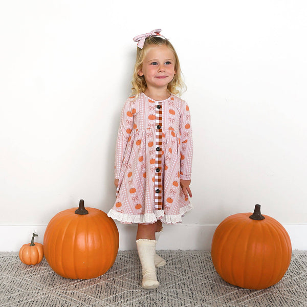 Button Dress | Reagan Pumpkin