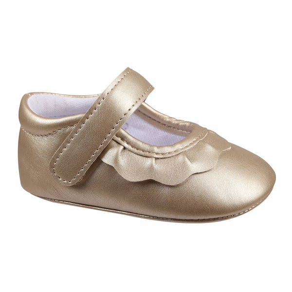 Amina Crib Shoes | Gold