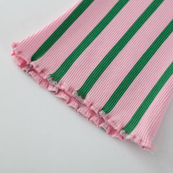 Flare Leggings | Cotton Candy Stripe