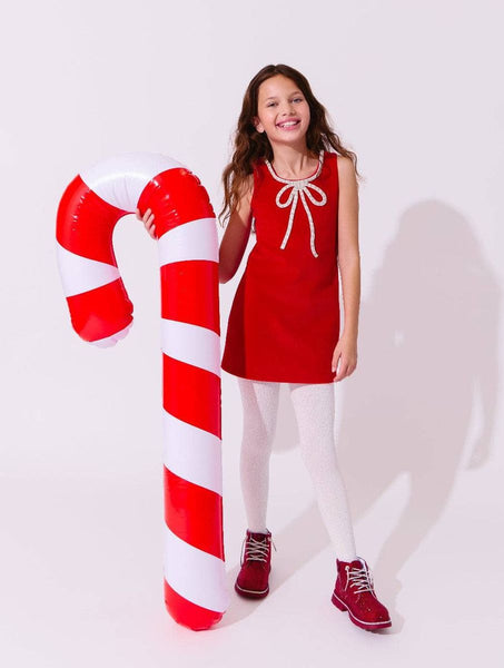 velvet bow princess dress Lola + The Boys Red Velvet Bow Princess Dress, 10