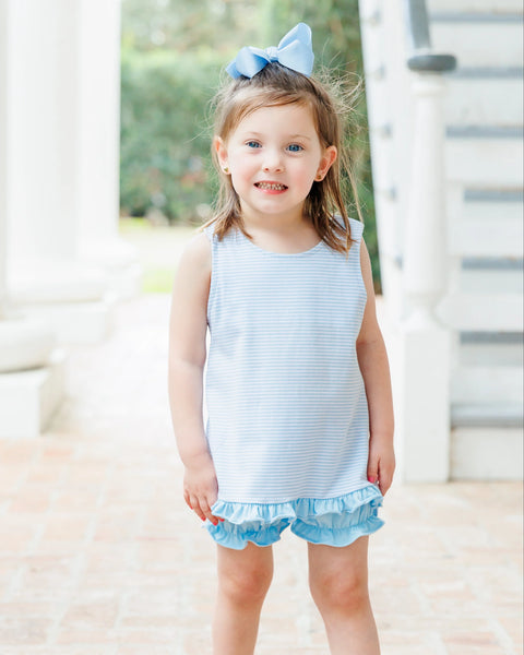 Swing Back Bloomer Set | Light Blue Stripe