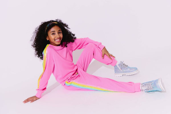 Rainbow Sequin Set | Pink