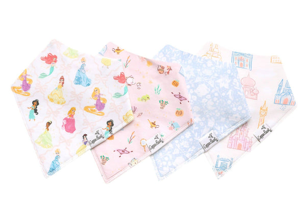 4 Pack Baby Bandana Bibs | Disney Princess