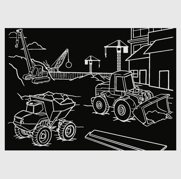 Reusable Coloring Mini Mat Kit | Dino & Truck