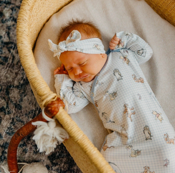 Newborn Knotted Gown | Winnie Pooh & Friends