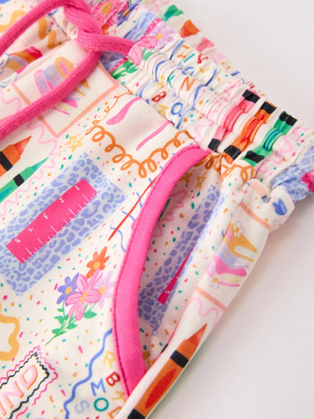 PREORDER ETA 7/31 | Scallop Hem Short Set | Back to School Print