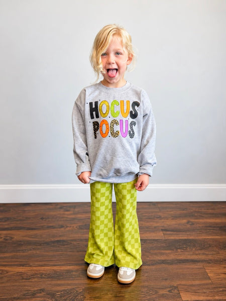 Wide Leg Pants| Green Apple Check