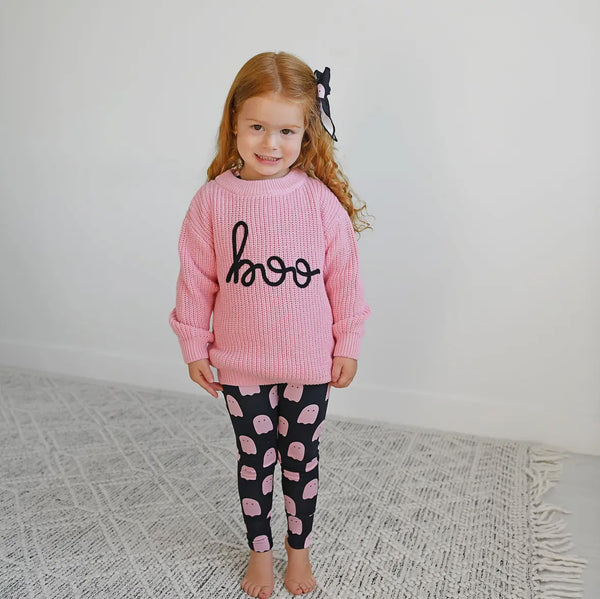 Boo Oversized Sweater | Pink