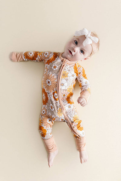 Bamboo Zip Romper | Petal Pop