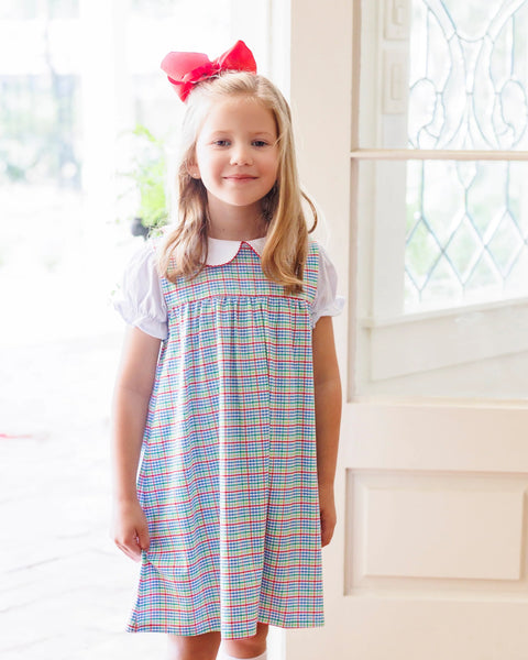 Primary Plaid Jumper Set