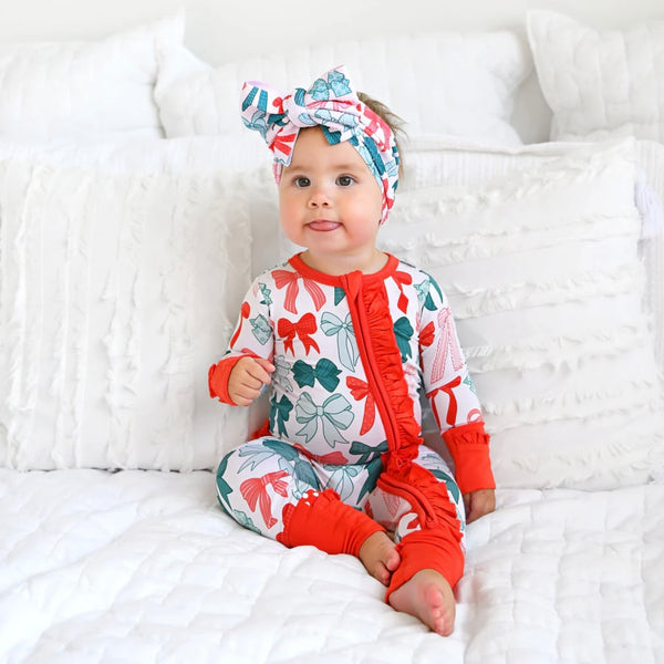 Belle Bows Ruffle Zip