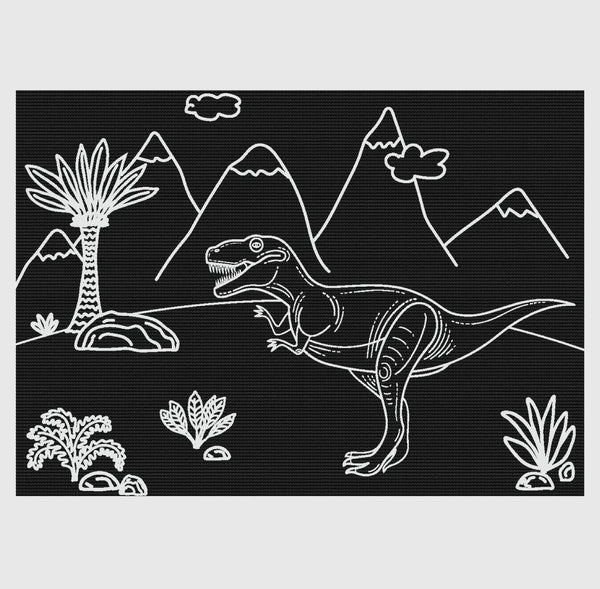 Reusable Coloring Mini Mat Kit | Dino & Truck