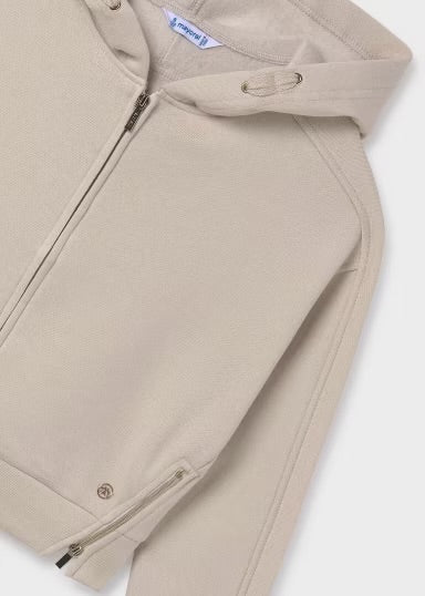 Zippered Hoodie | Stone