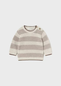 Striped Knit Sweater | Tiramisu Heather