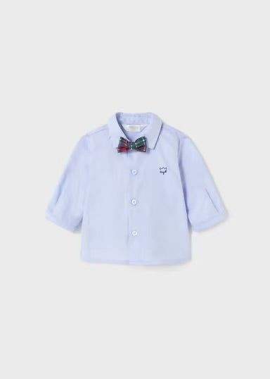 Button-Down Shirt with Bow Tie | Sky Blue