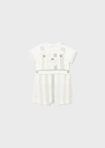 Striped Linen Overall Set | Eucalyptus