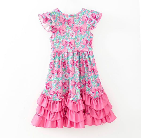 Aqua Spring Ribbon Maxie Dress