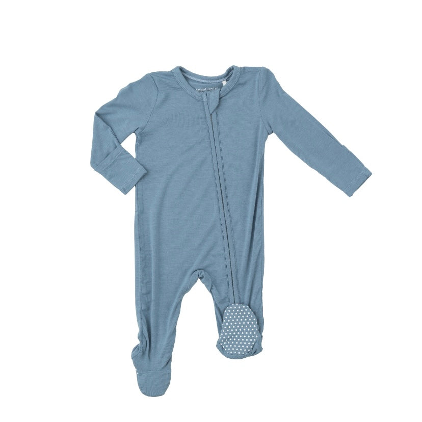 2-Way Zipper Footie | Blue Shadow