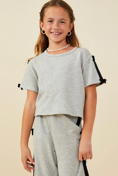 Bow Trim Side Stripe Set | Gray