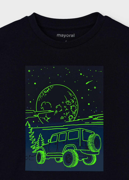 Jeep L/S Glow in the Dark Graphic Tee | Navy